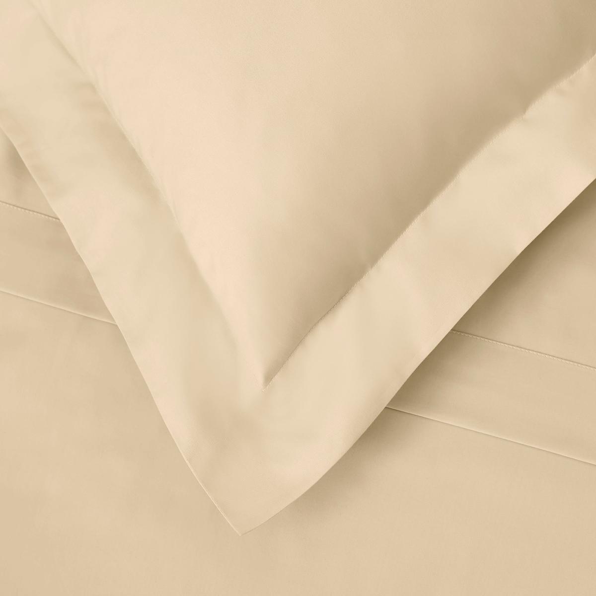 Dorma 300 Thread Count 100% Cotton Sateen Plain Continental Square Pillowcase Buttermilk – image 2