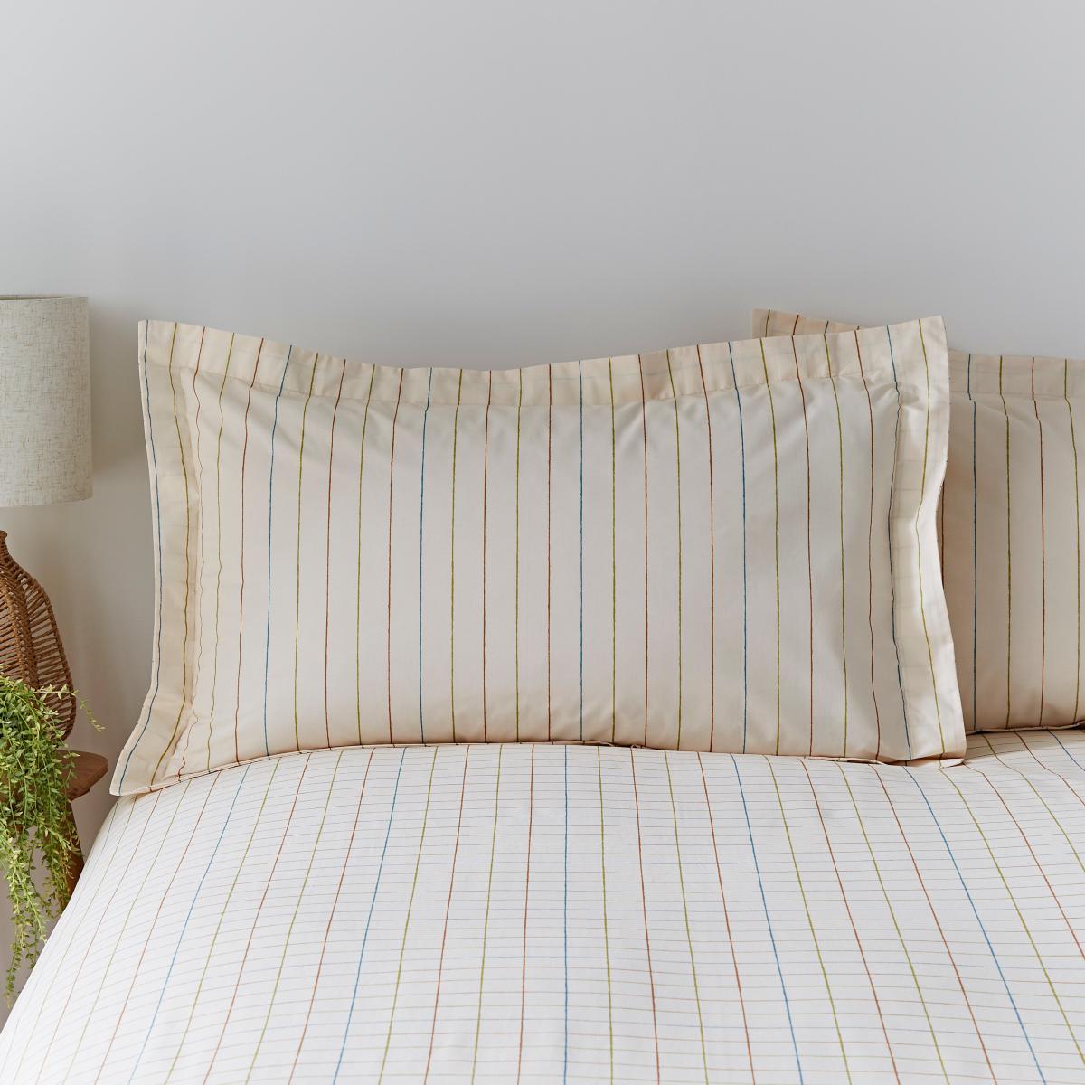 Elements Randig Oxford Pillowcase Natural – image 2