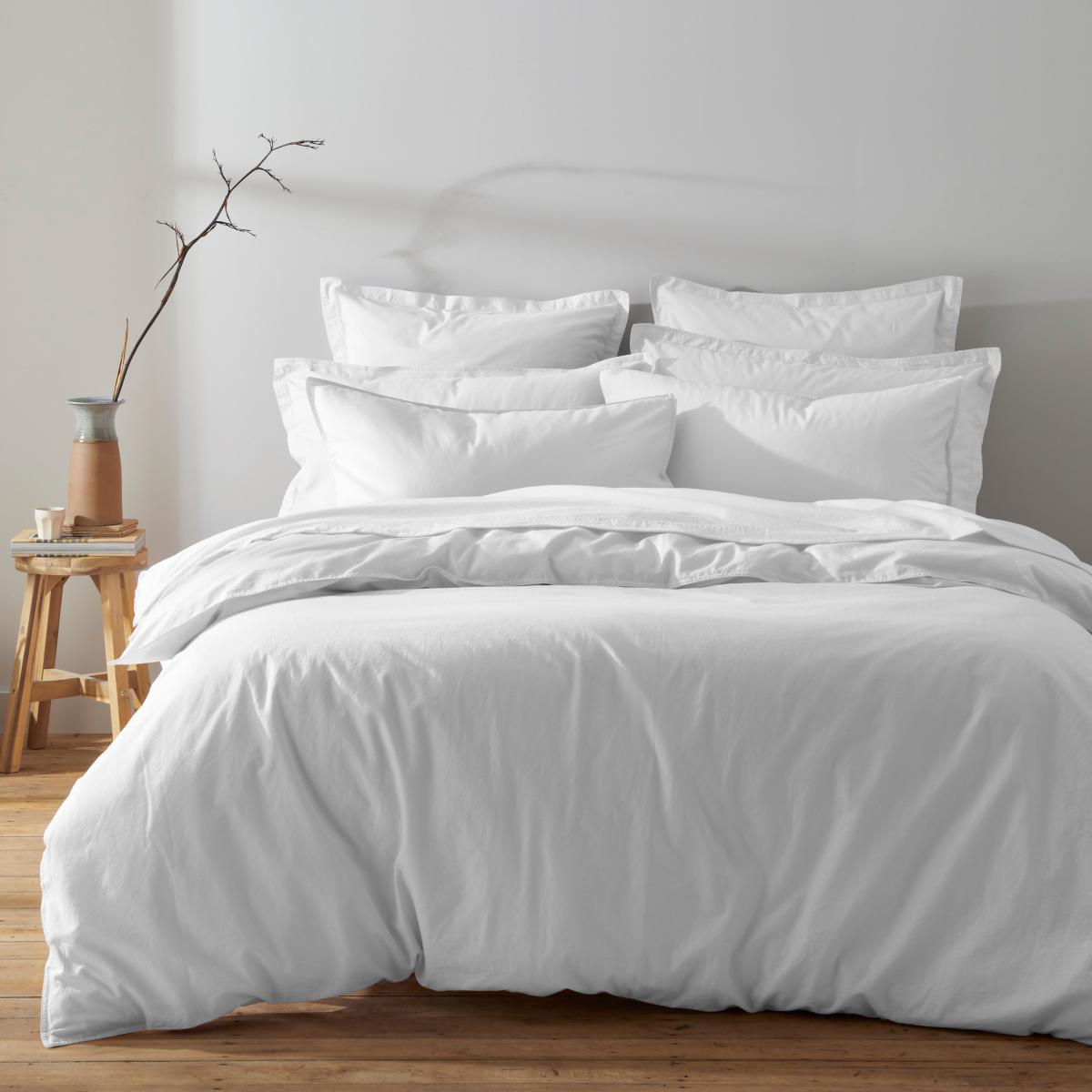 Recycled Cotton Housewife Pillowcase Pair White – image 4