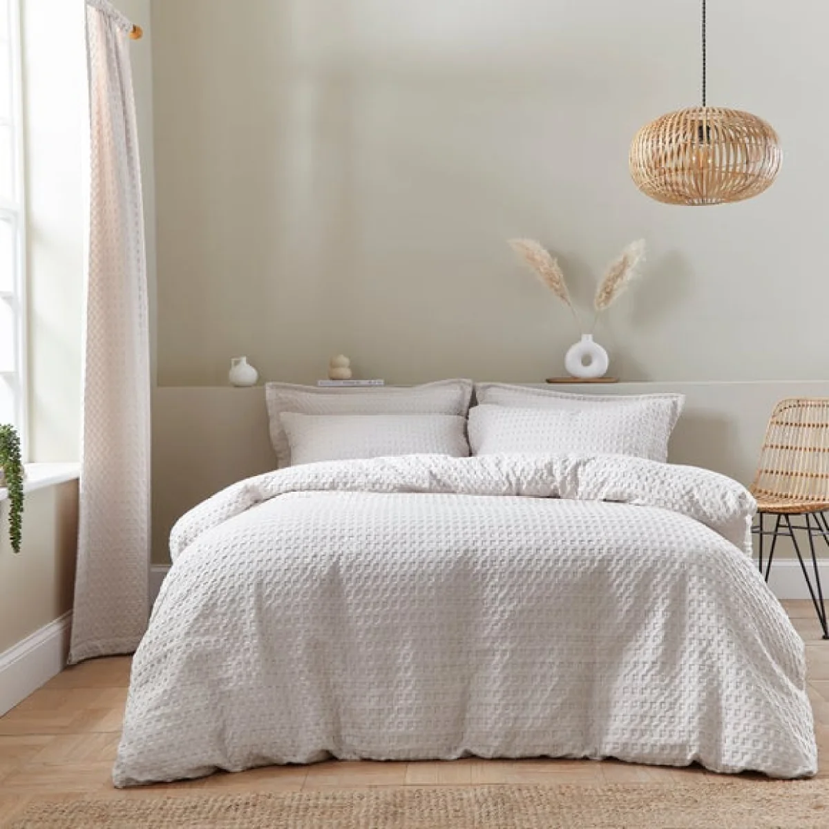 Emerson Waffle Oxford Pillowcase Charcoal (Grey) – image 3