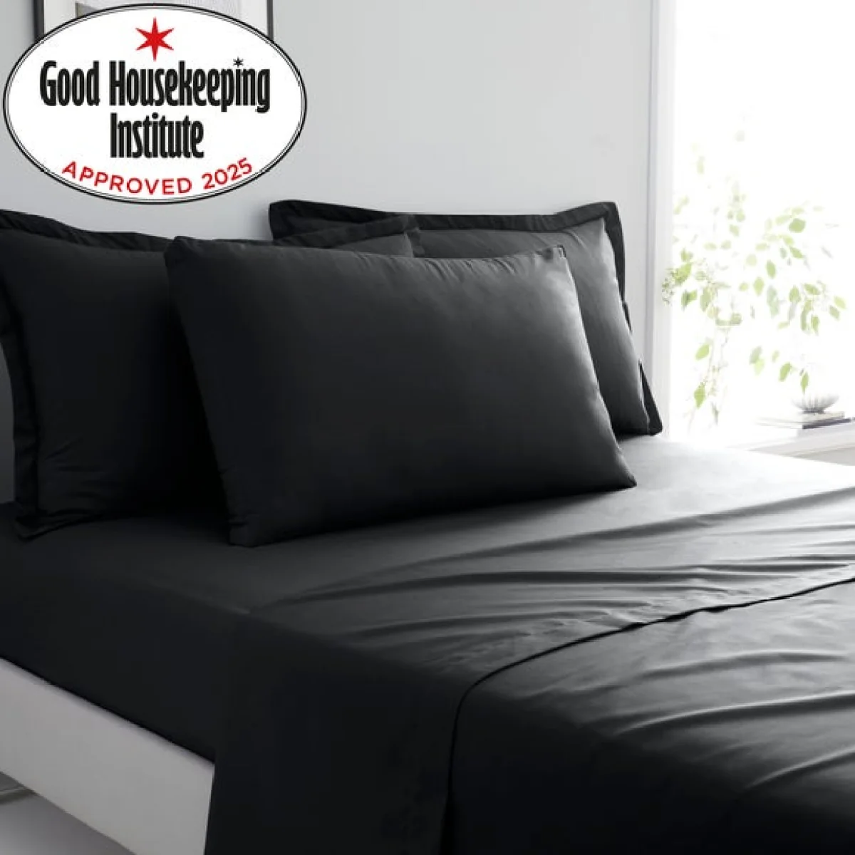 Pure Cotton Box Pillowcase Black – image 2