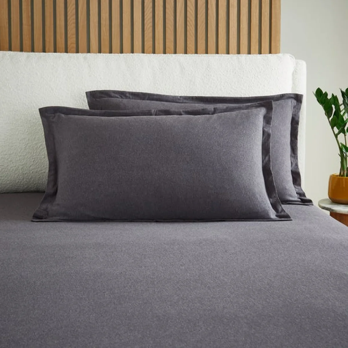 Elements Cotton Jersey Plain Oxford Pillowcase Olive (Green) – image 2