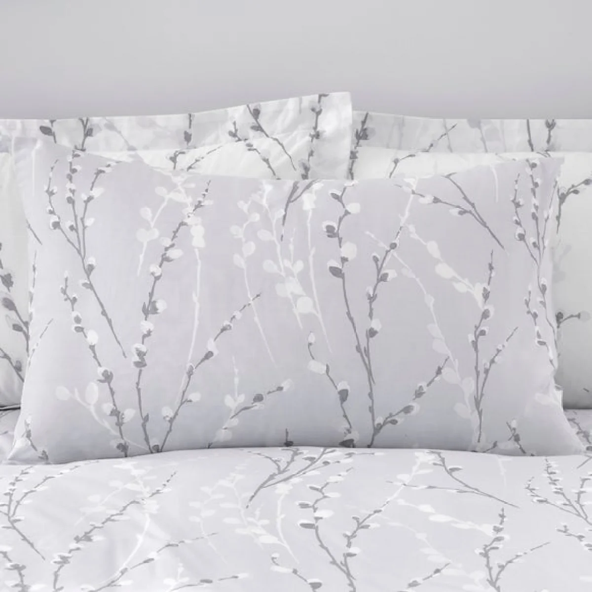 Belle Grey Standard Pillowcase Pair Grey – image 1