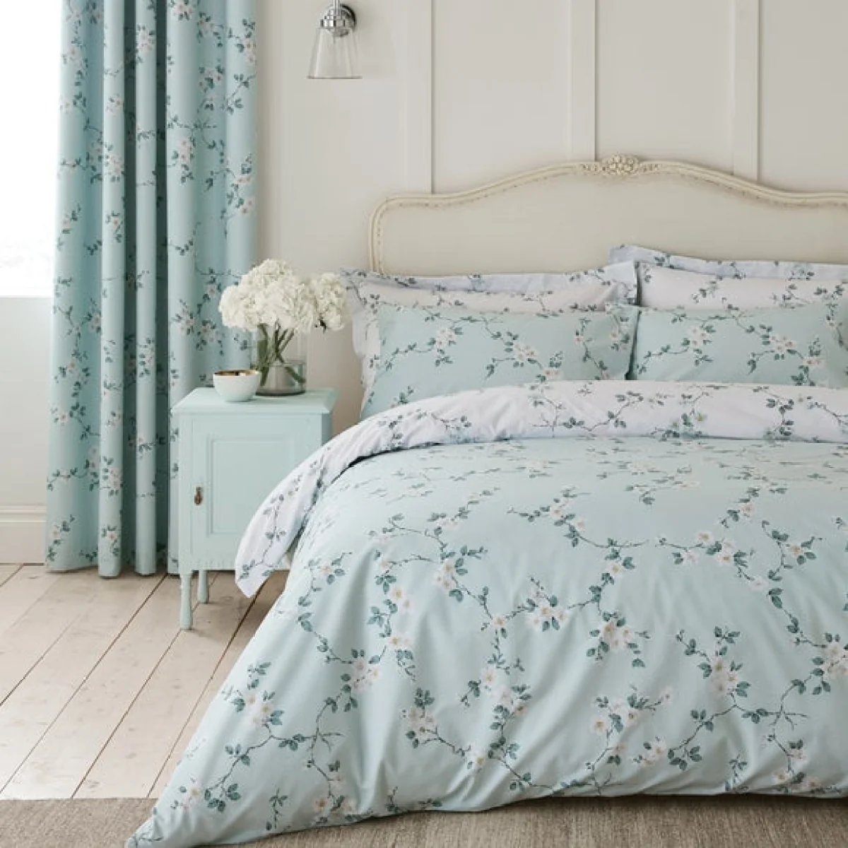 Edith Blue Standard Pillowcase Pair Blue – image 2
