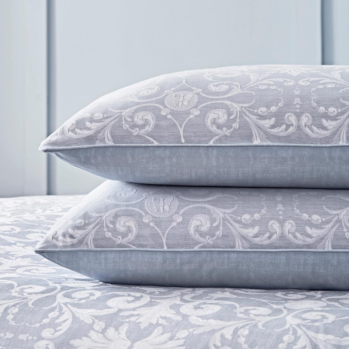 Dorma Regency 100% Cotton Oxford Pillowcase Pair Blue – image 2