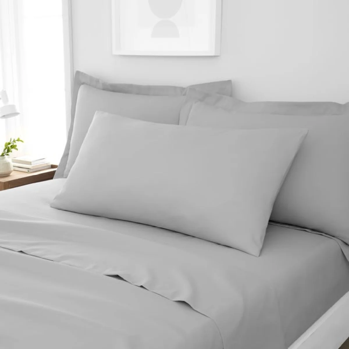 Fogarty Soft Touch Kingsize Pillowcase Pair Platinum