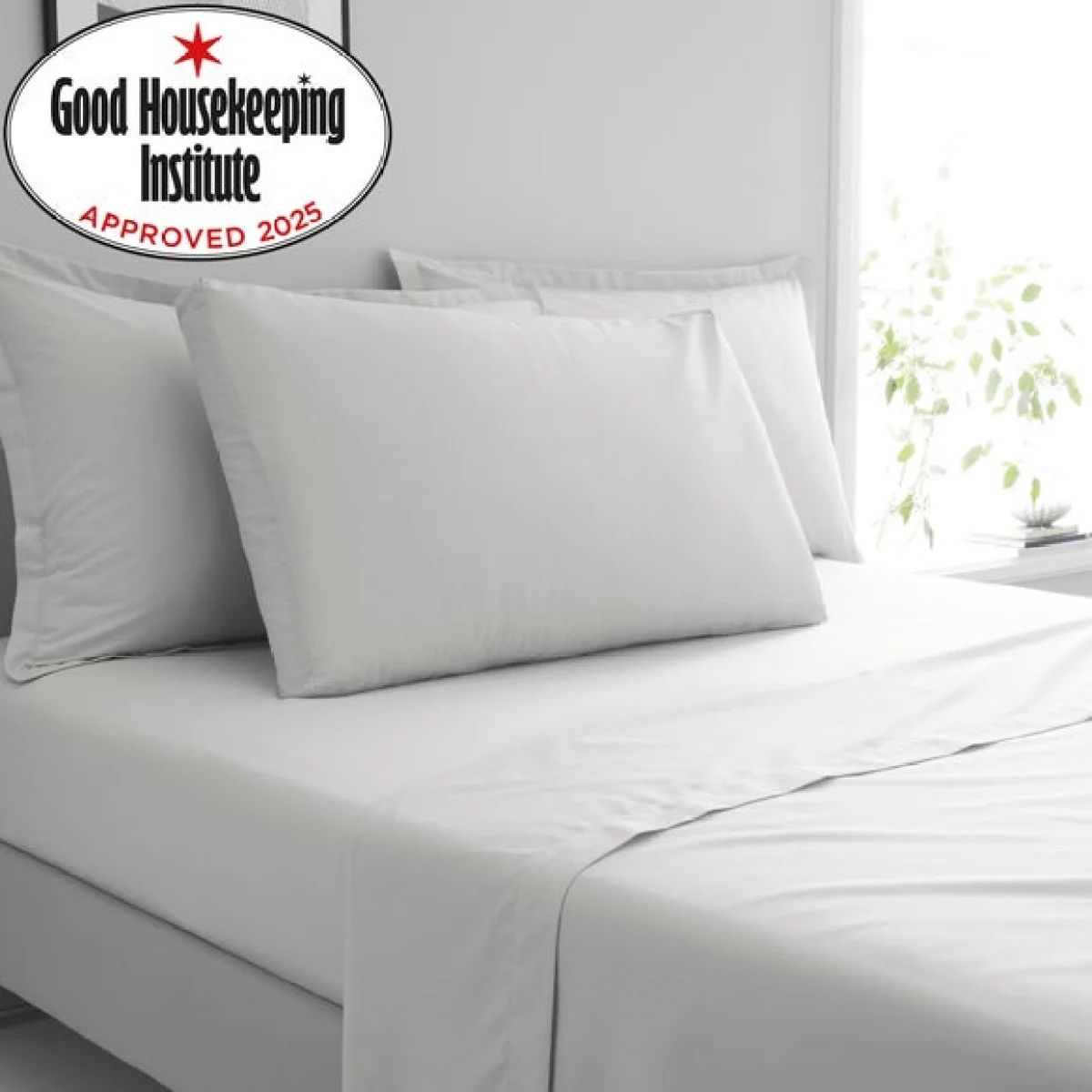 Pure Cotton Box Pillowcase Silver – image 2