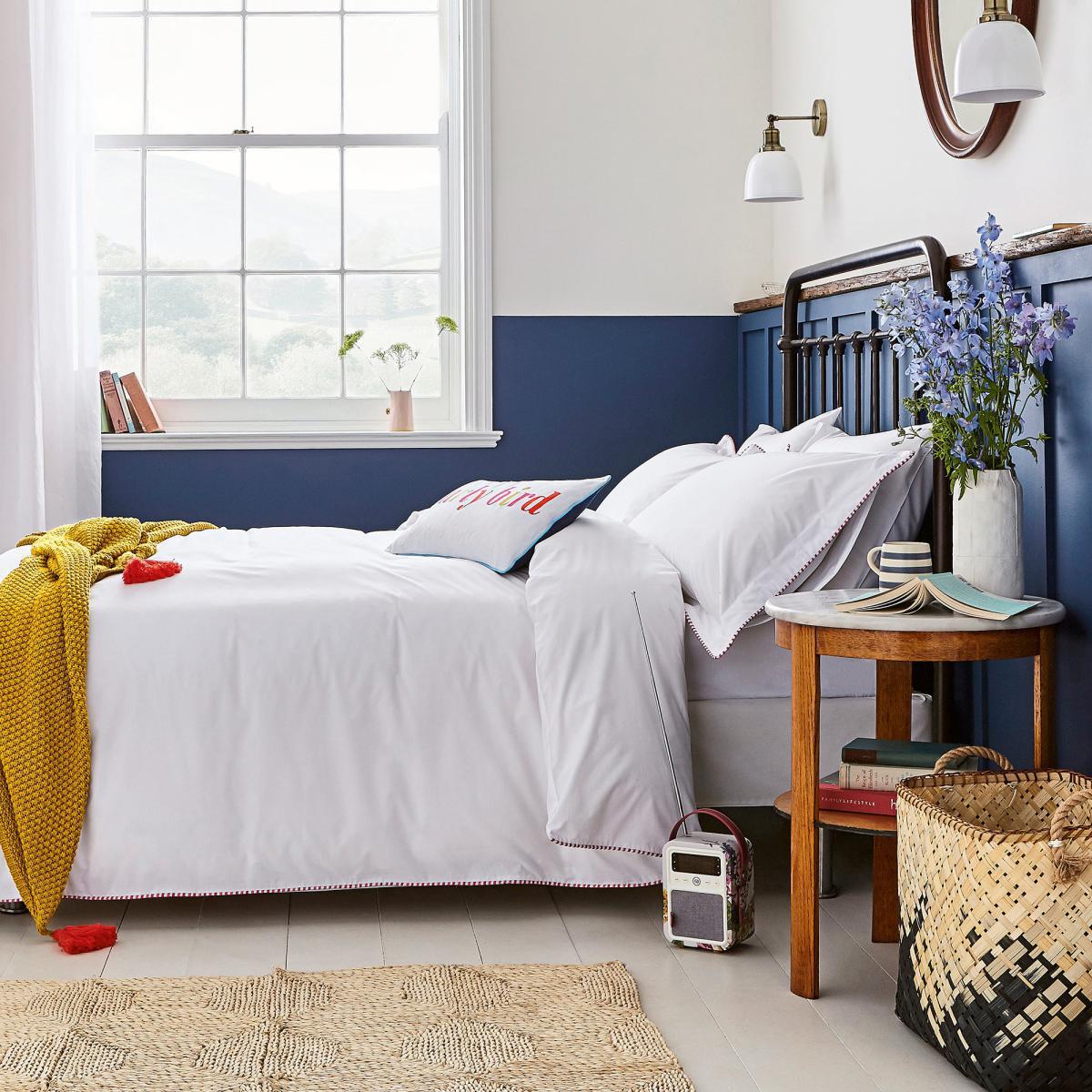 Joules Brightside Striped 100% Cotton Oxford Pillowcase White – image 4