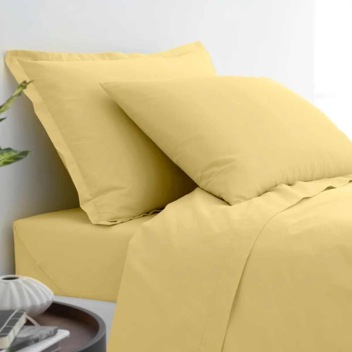 Pure Cotton Oxford Pillowcase Primrose (Yellow) – image 1