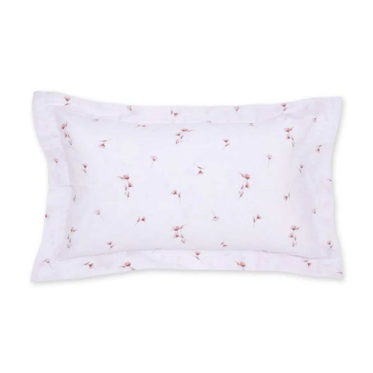 Watercoloured Floral Pink Oxford Pillowcase Pink – image 3