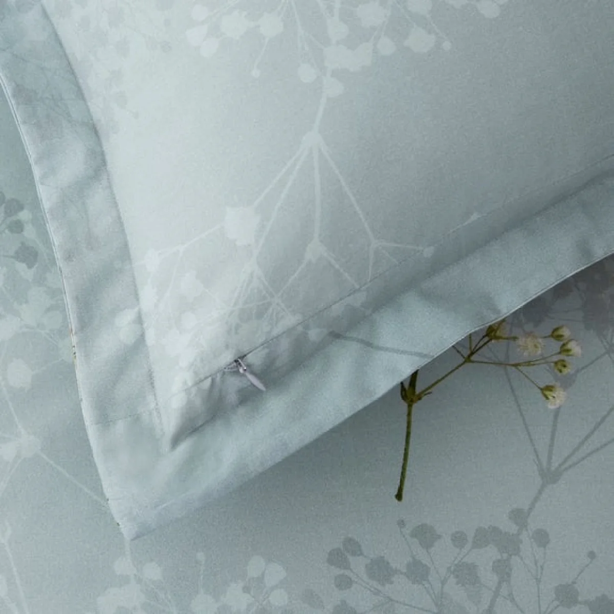 Dorma Gypsophilia 300 Thread Count Standard Pillowcase Pair Mineral – image 6