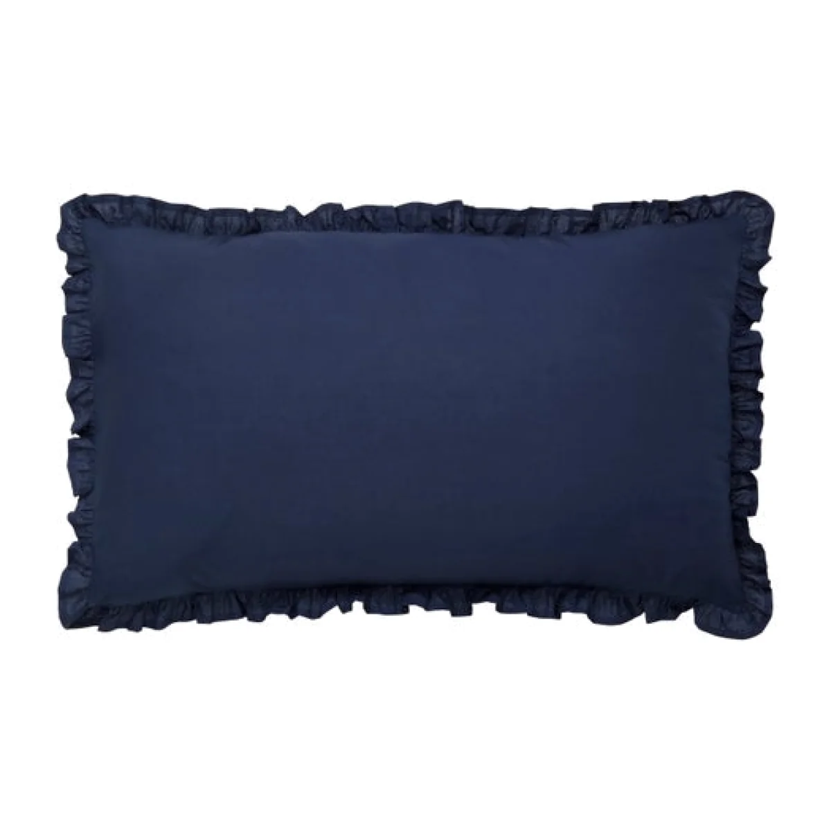 Pure Cotton Frilled Pillowcase Blue – image 1