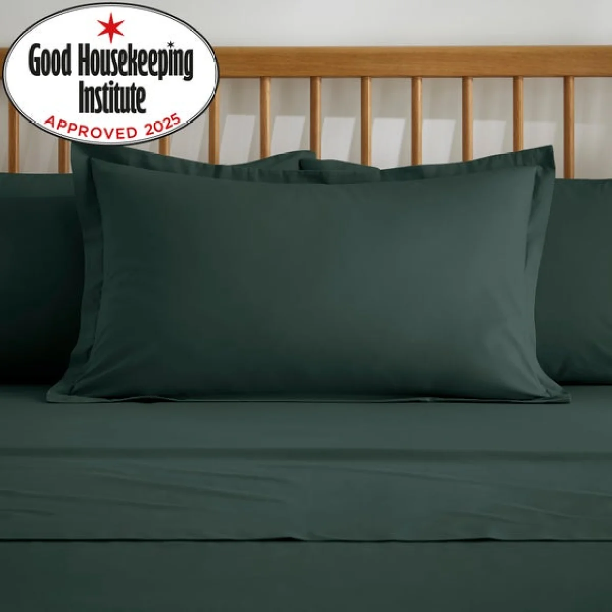 Pure Cotton Plain Dye Oxford Pillowcase Bottle (Green) – image 2