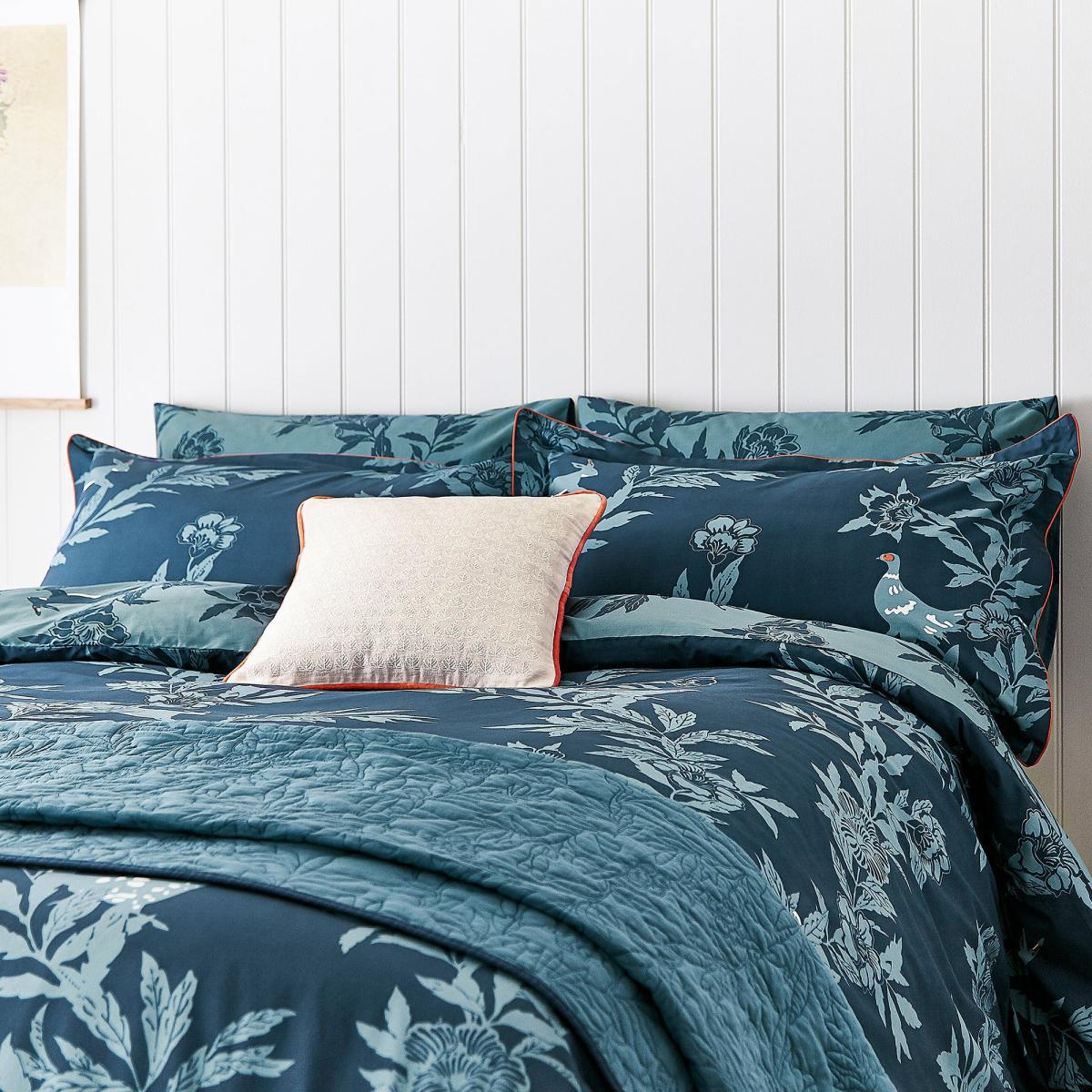 Joules Country Critters 100% Cotton Housewife Pillowcase Pair Navy Blue – image 3