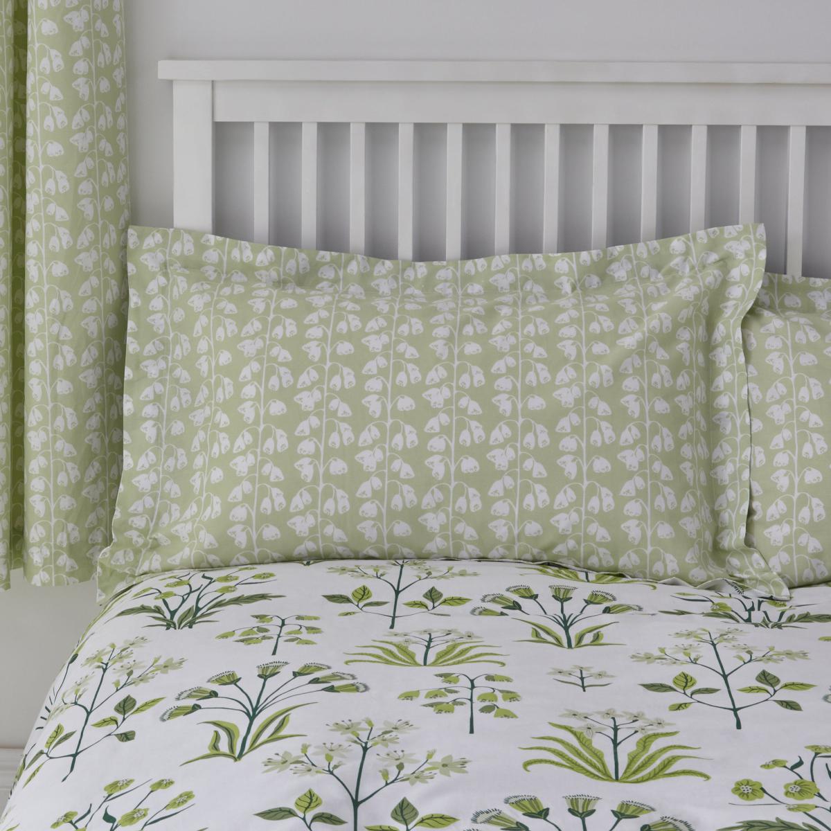 Florentina Green 100% Cotton Oxford Pillowcase Green – image 2