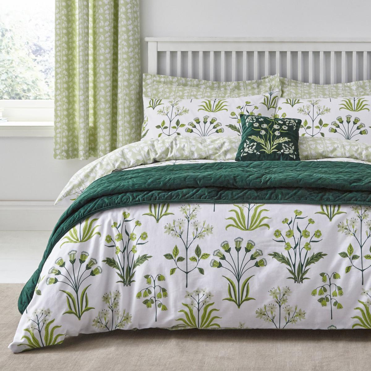 Florentina Green 100% Cotton Oxford Pillowcase Green – image 3