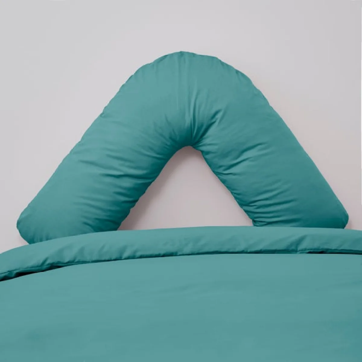 Non Iron Plain Dye Aqua V-Shaped Pillowcase Aqua