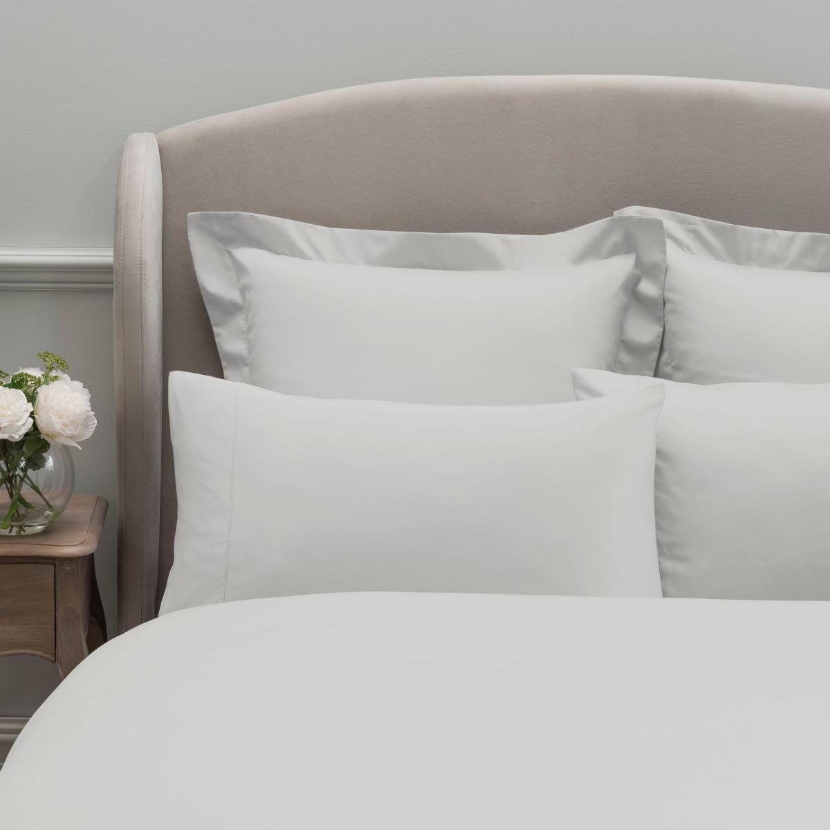 Dorma 300 Thread Count 100% Cotton Sateen Plain Cuffed Pillowcase Seafoam – image 3