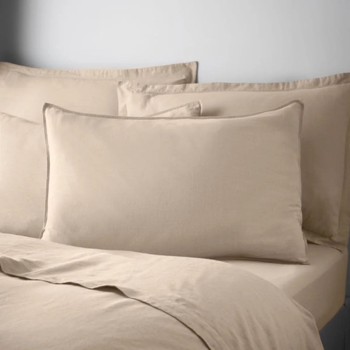 Cotton Linen Standard Pillowcase Pair White – image 2