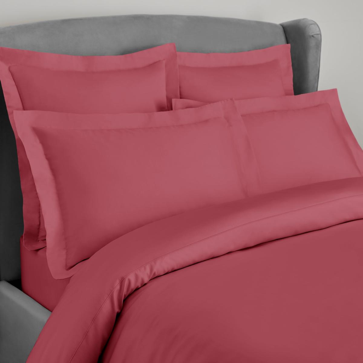Dorma 300 Thread Count 100% Cotton Sateen Plain Oxford Pillowcase Rose – image 4