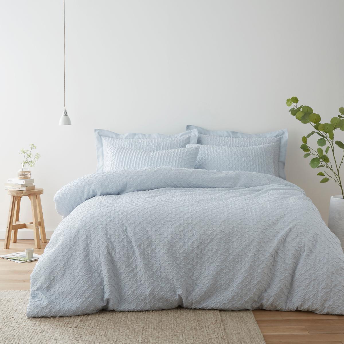 Edison Textured Air Oxford Pillowcase Light Blue – image 2