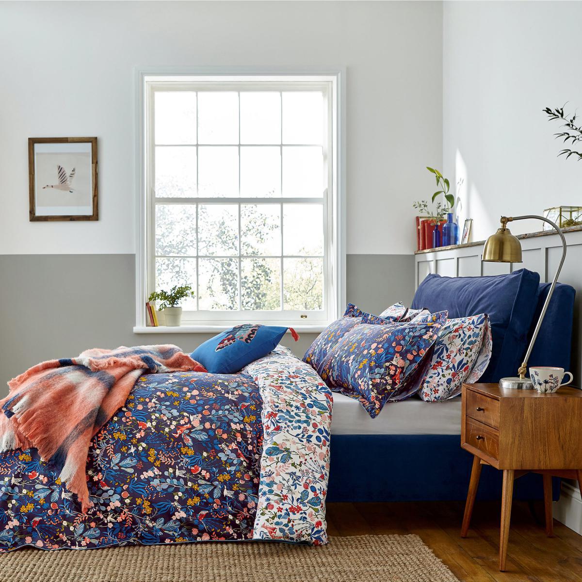 Joules Woodland Ditsy 100% Cotton Percale Housewife Pillowcase Pair MultiColoured – image 3
