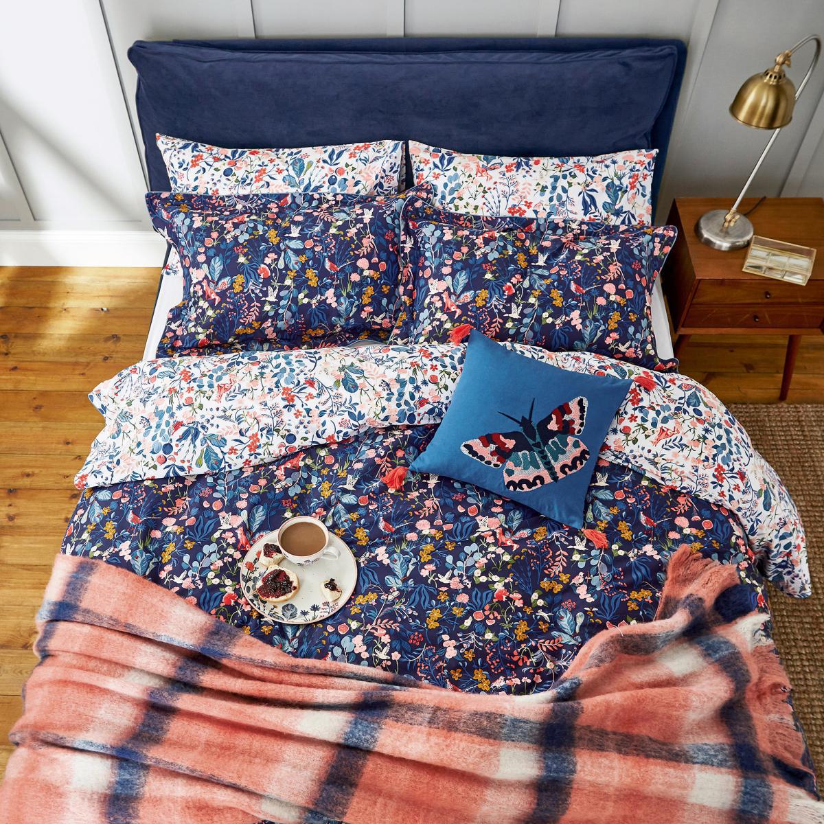 Joules Woodland Ditsy 100% Cotton Percale Housewife Pillowcase Pair MultiColoured – image 4