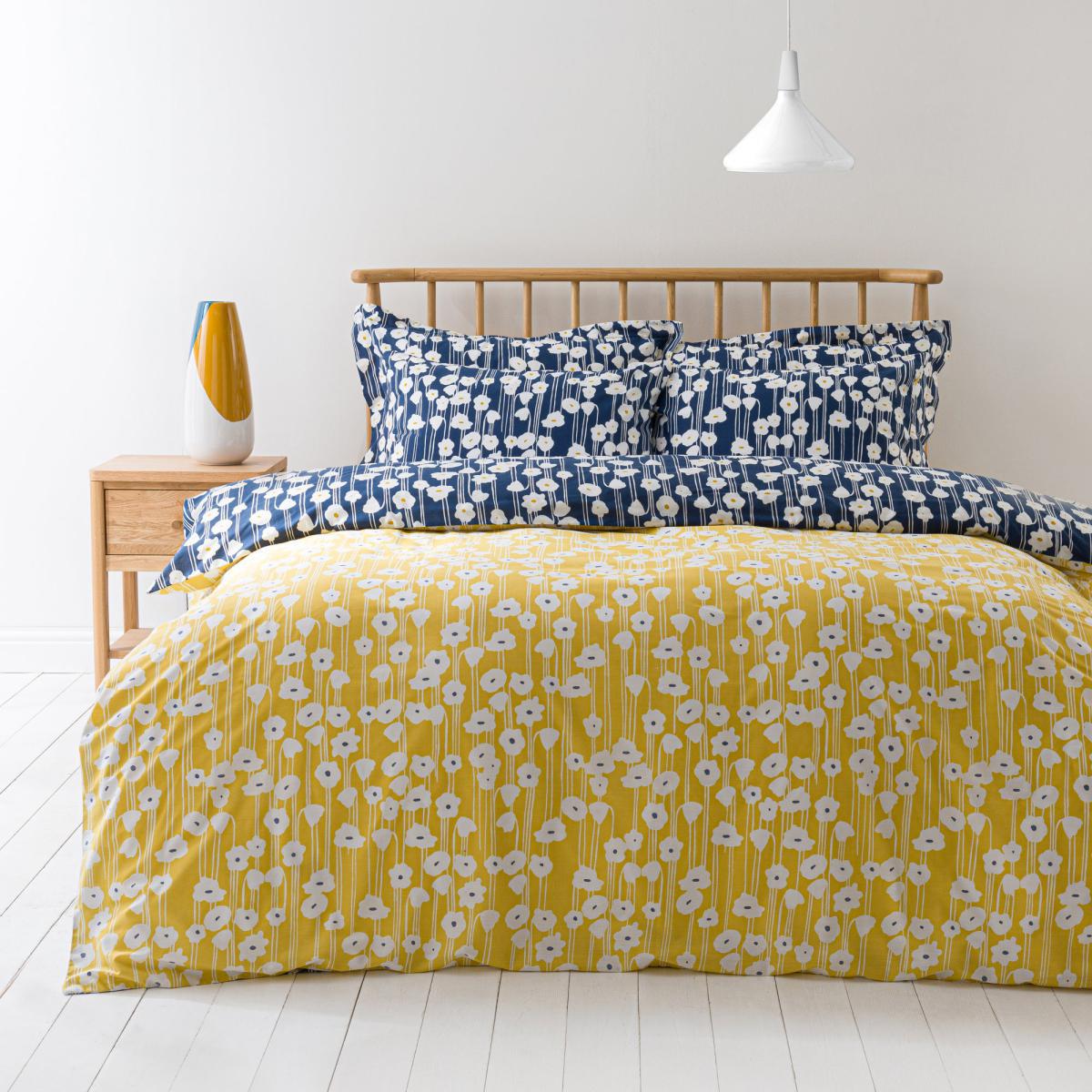 Elements Margo Navy Oxford Pillowcase Navy Blue and White – image 9