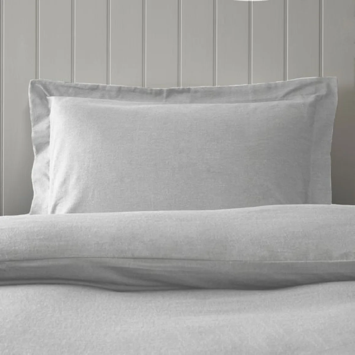 Soft & Cosy Luxury Brushed Cotton Oxford Pillowcase Grey – image 1