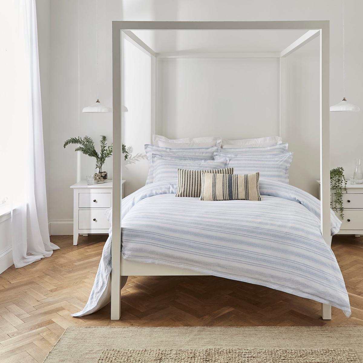 Dorma Holkham 100% Cotton Duvet Cover and Pillowcase Set Blue – image 6