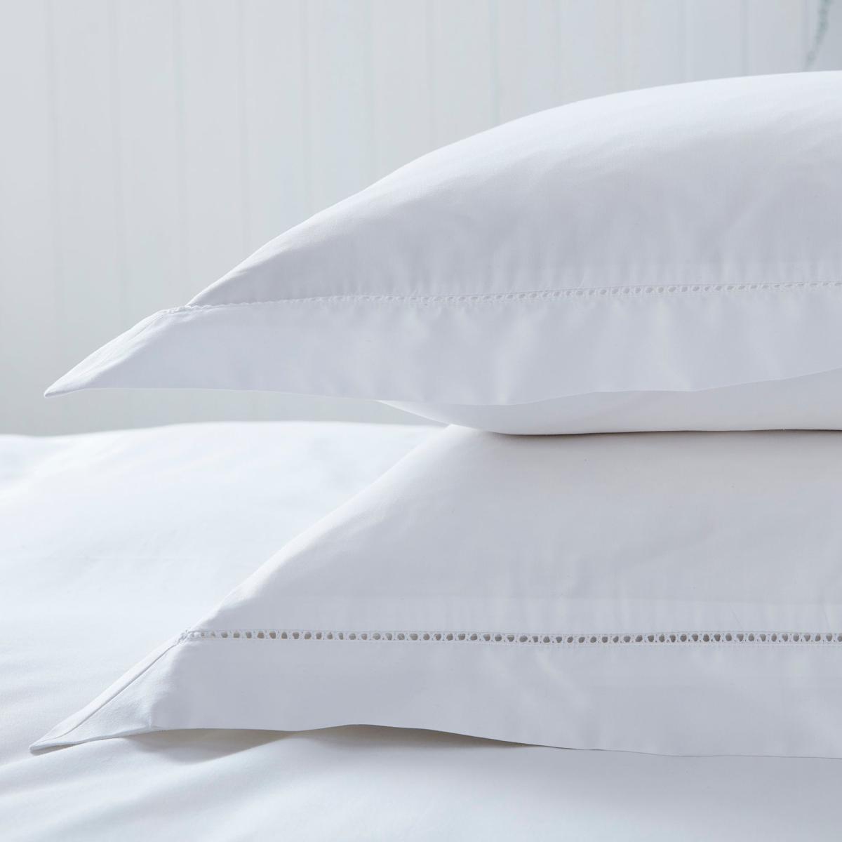 Dorma Purity Hayle 300 Thread Count Cotton Sateen Continental Square Pillowcase White – image 2