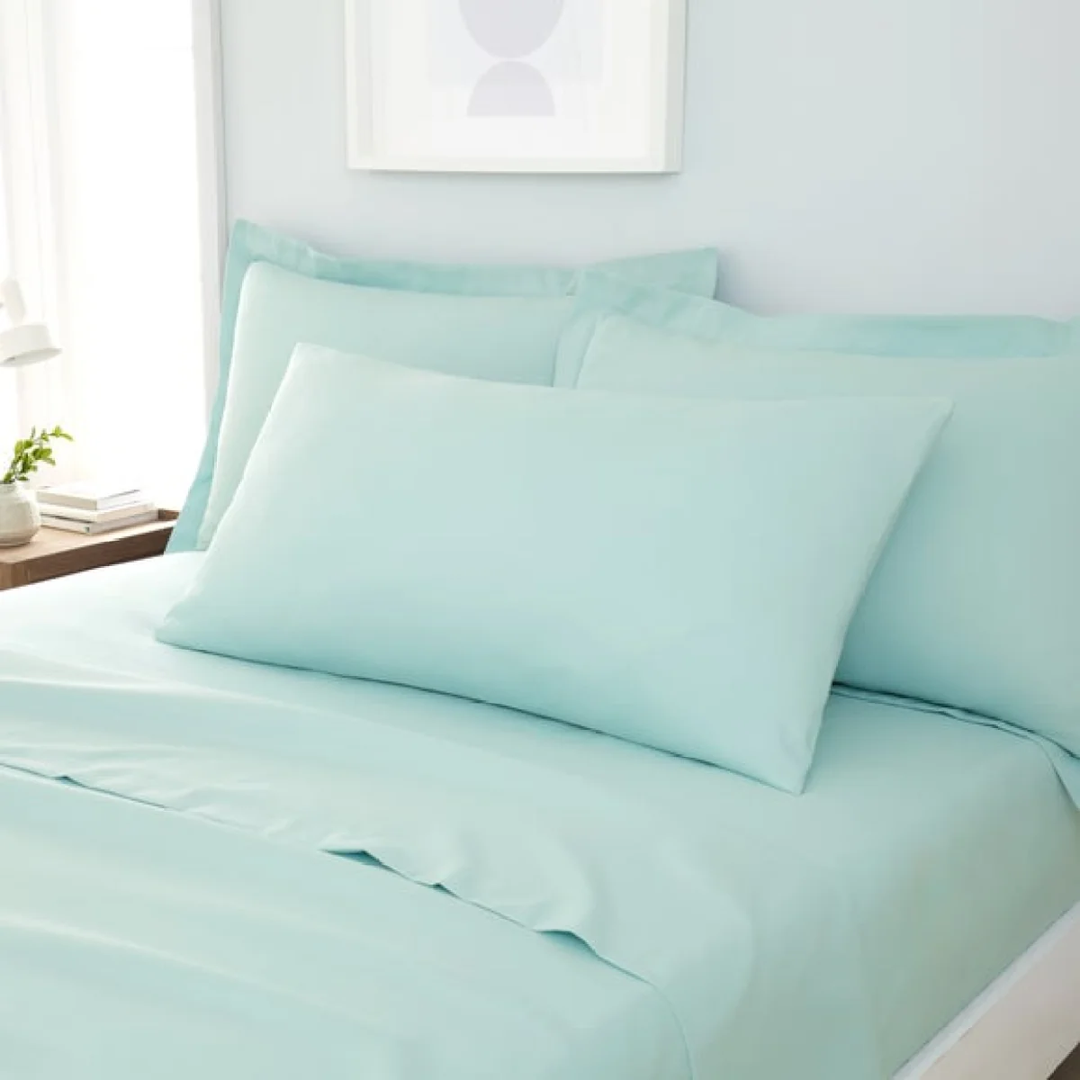 Fogarty Soft Touch Kingsize Pillowcase Pair Duck Egg (Blue)