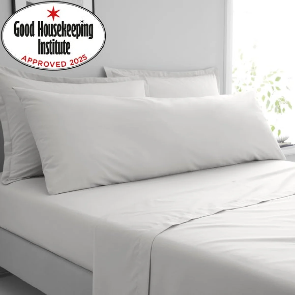 Pure Cotton Large Bolster Pillowcase Natural (Cream) – image 3