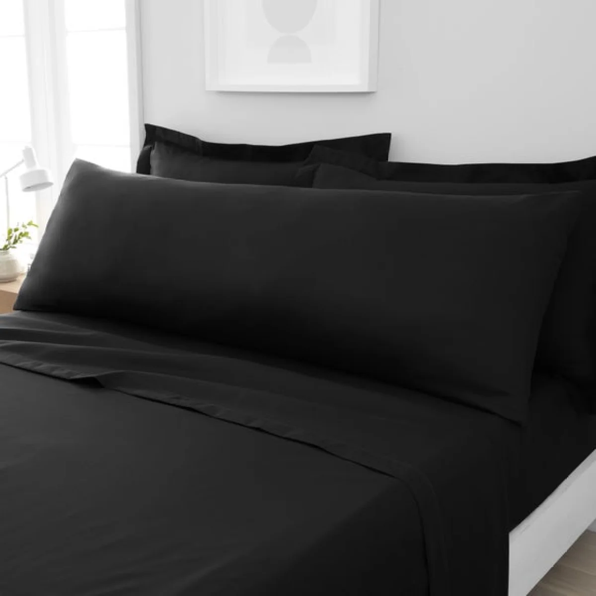 Fogarty Soft Touch Large Body Pillowcase Black – image 1