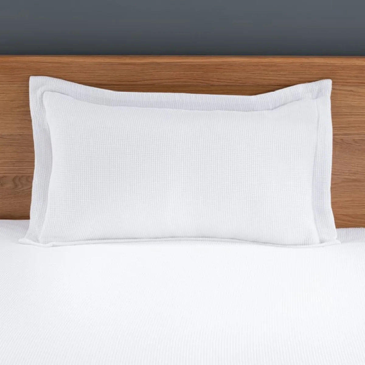Alston Waffle White Oxford Pillowcase White – image 1