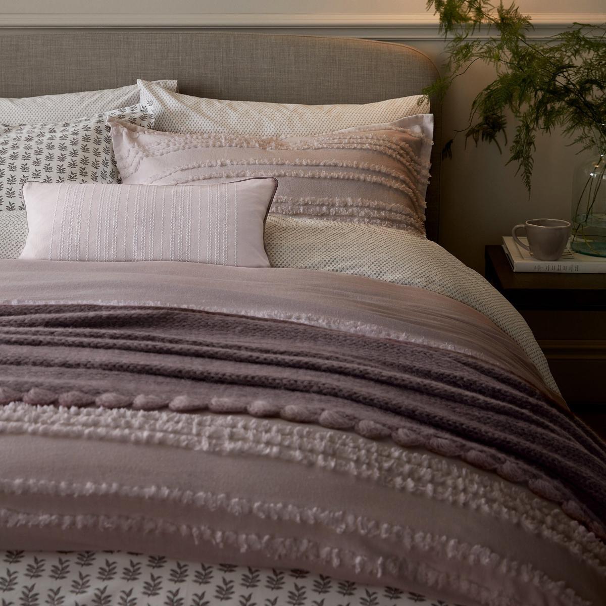 Murmur Rae Heather 100% Cotton Housewife Pillowcase Pair Purple – image 3