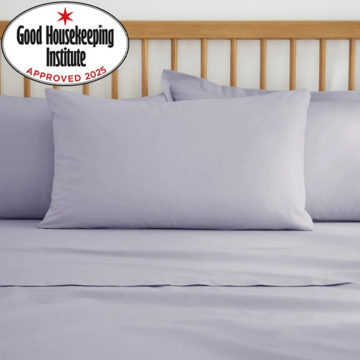 Pure Cotton Plain Dye Standard Pillowcase Pair Lilac – image 2