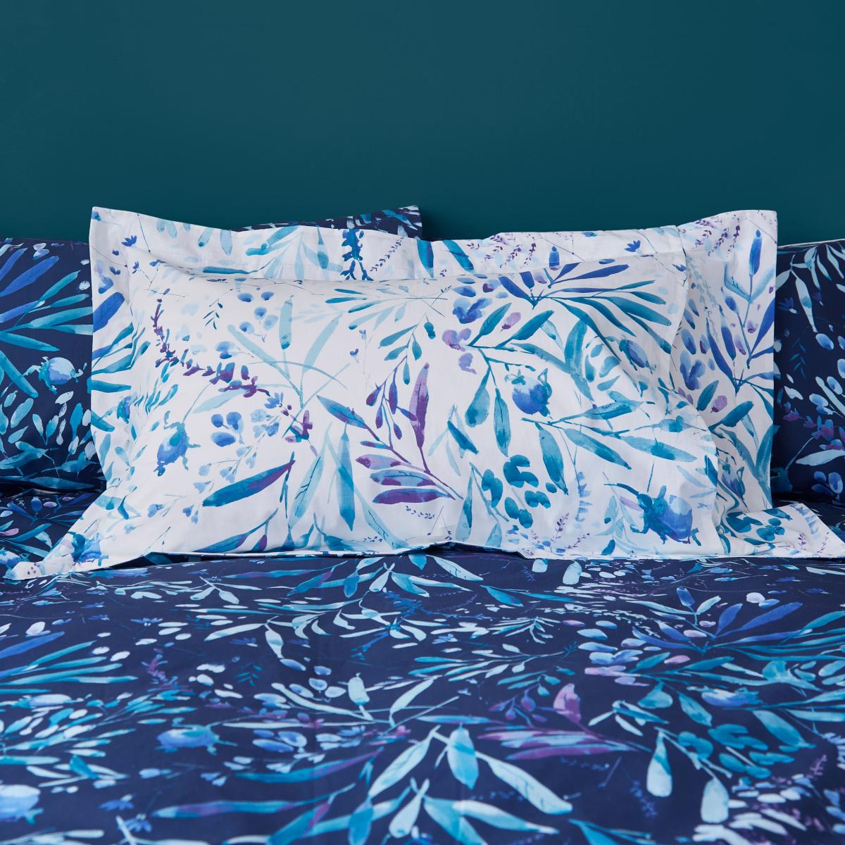 Winter Eucalyptus Oxford Pillowcase Blue – image 2