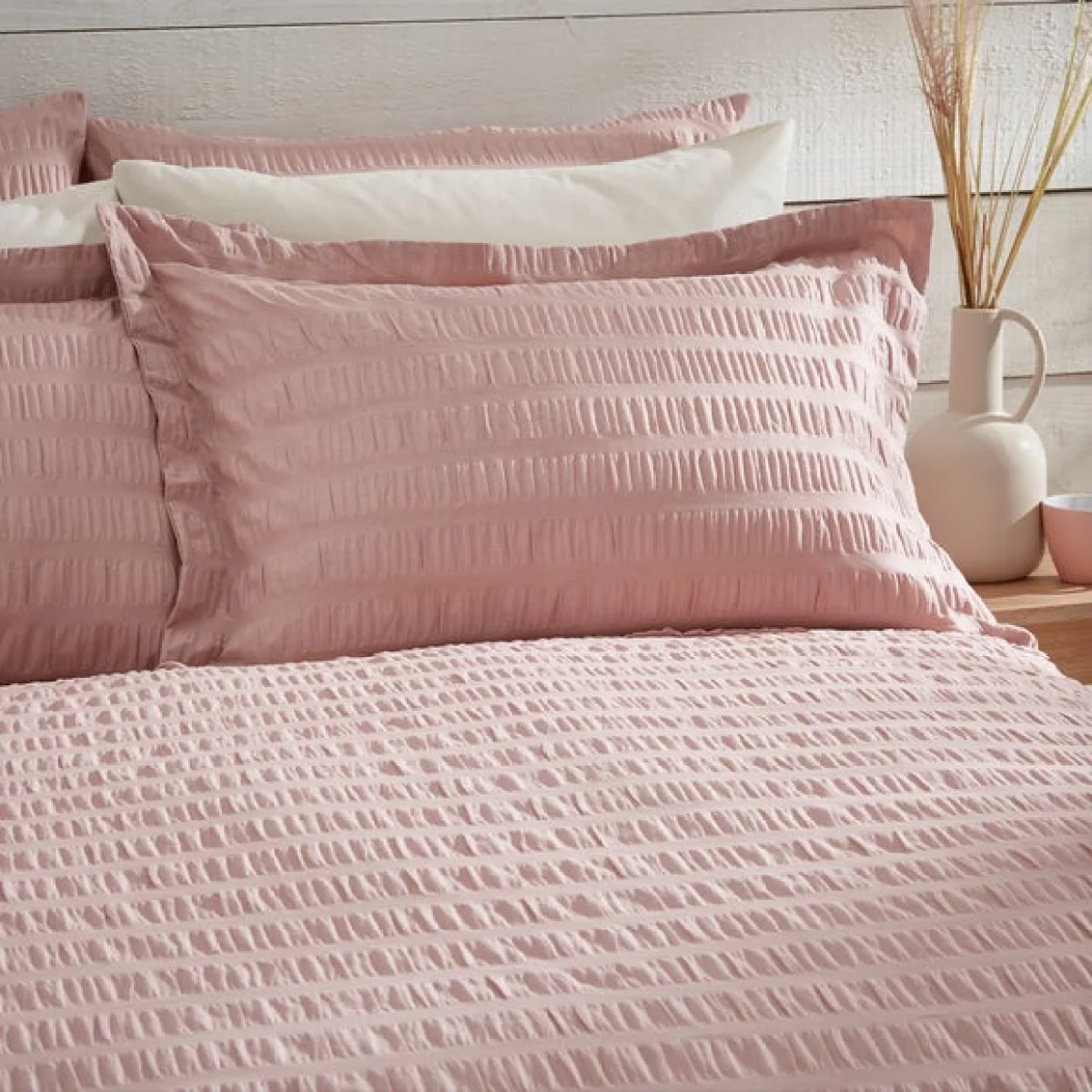 Aria Seersucker Oxford Pillowcase Powder Blue – image 2