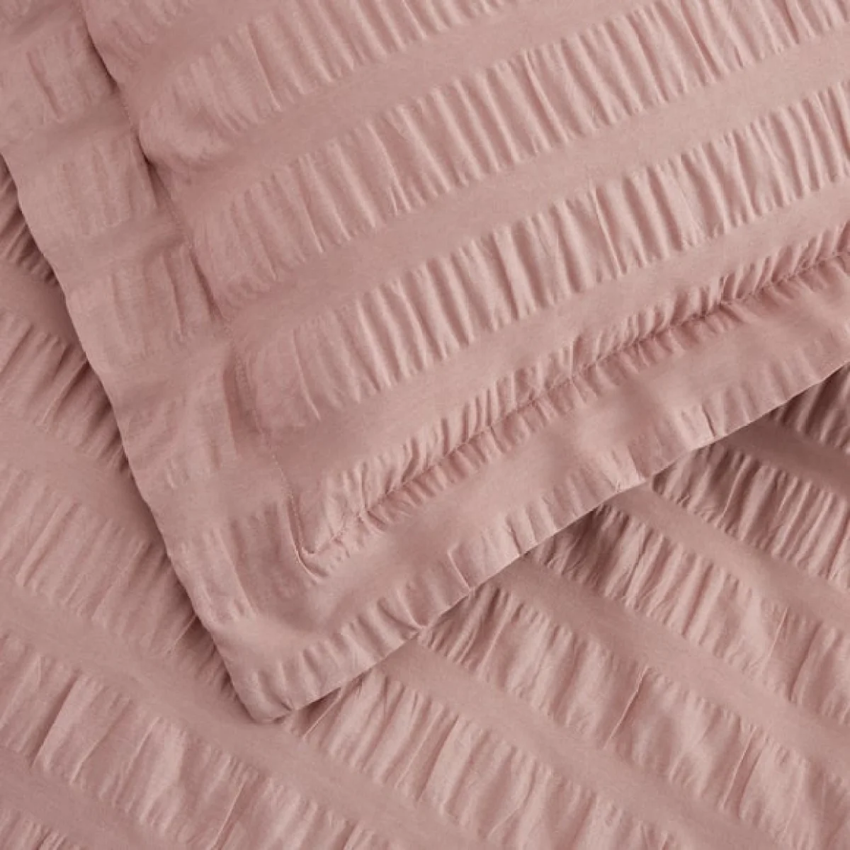 Aria Seersucker Oxford Pillowcase Powder Blue – image 4