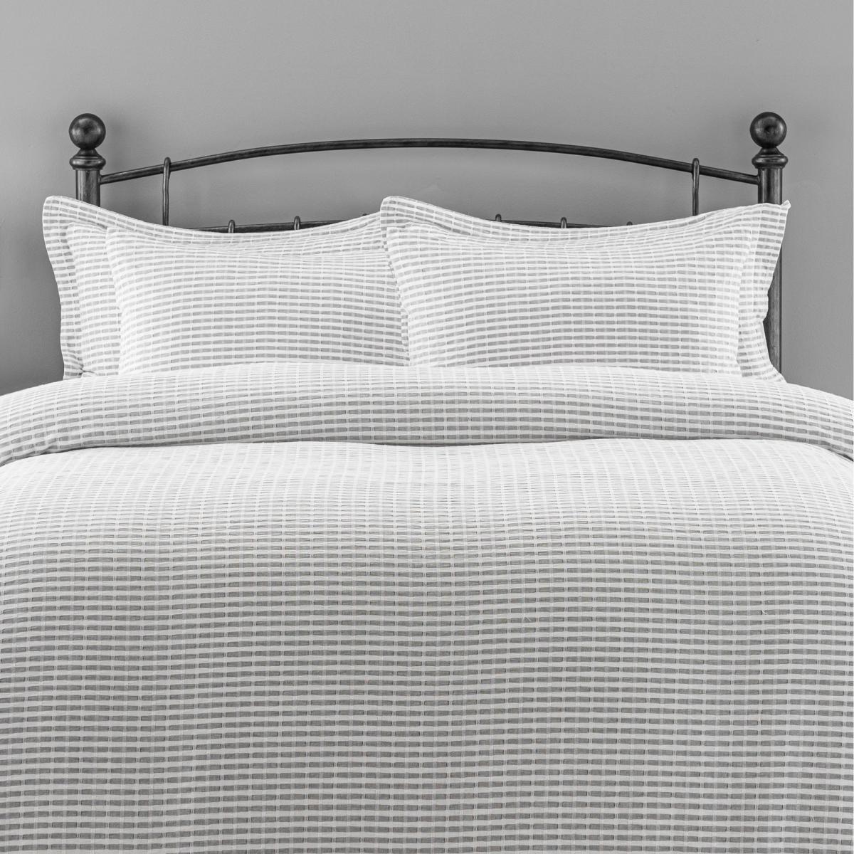 Carson Grey 100% Cotton Oxford Pillowcase Light Grey – image 4