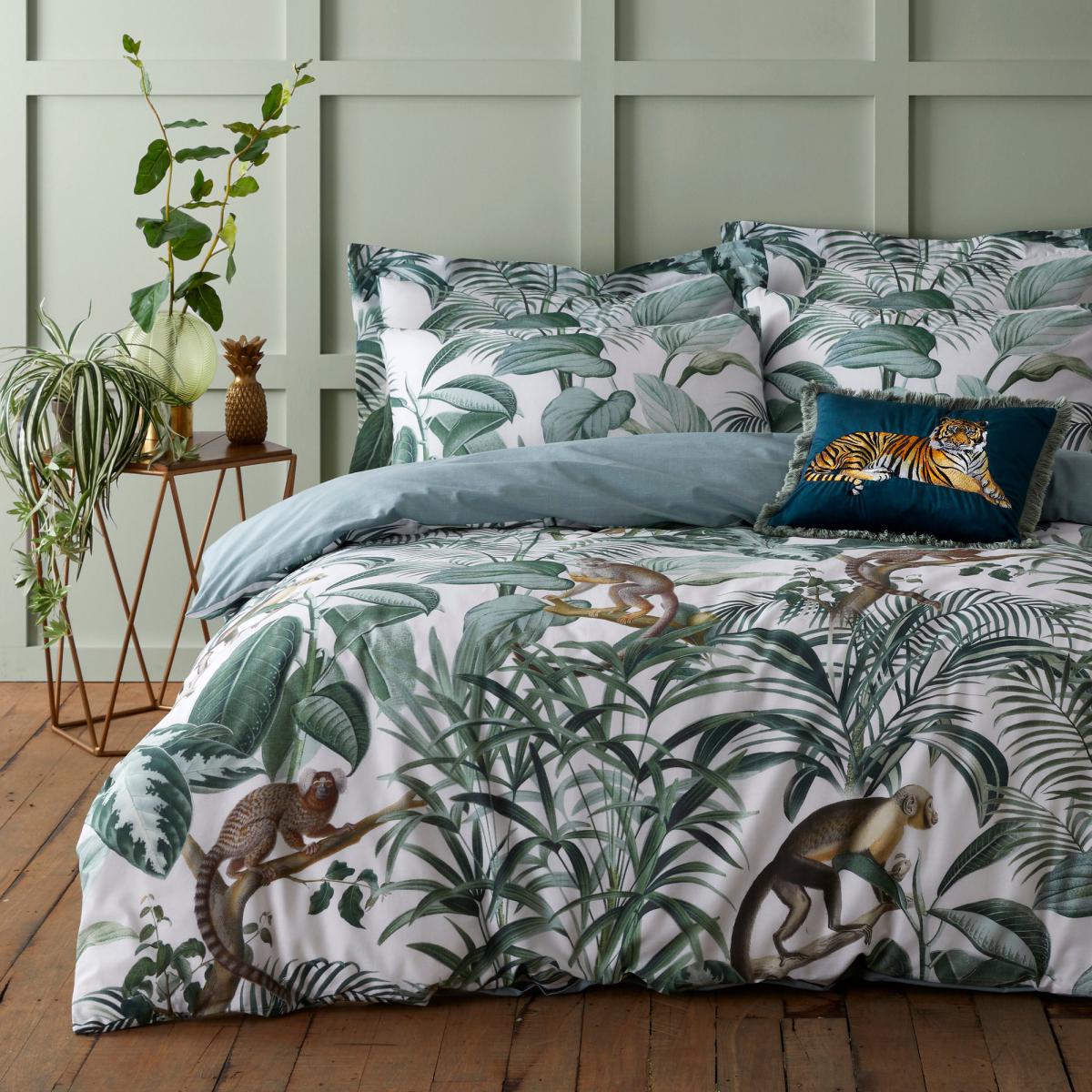 Jungle 100% Cotton Oxford Pillowcase Light Green – image 4