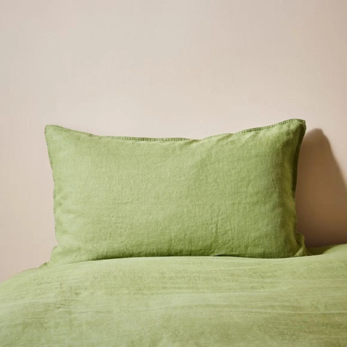 Edited Life Linen Standard Pair of Pillowcases Olive