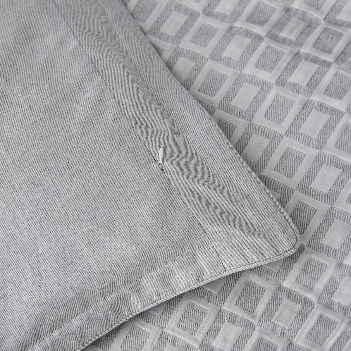 Dorma Bowden Grey Oxford Pillowcase Pair White – image 3