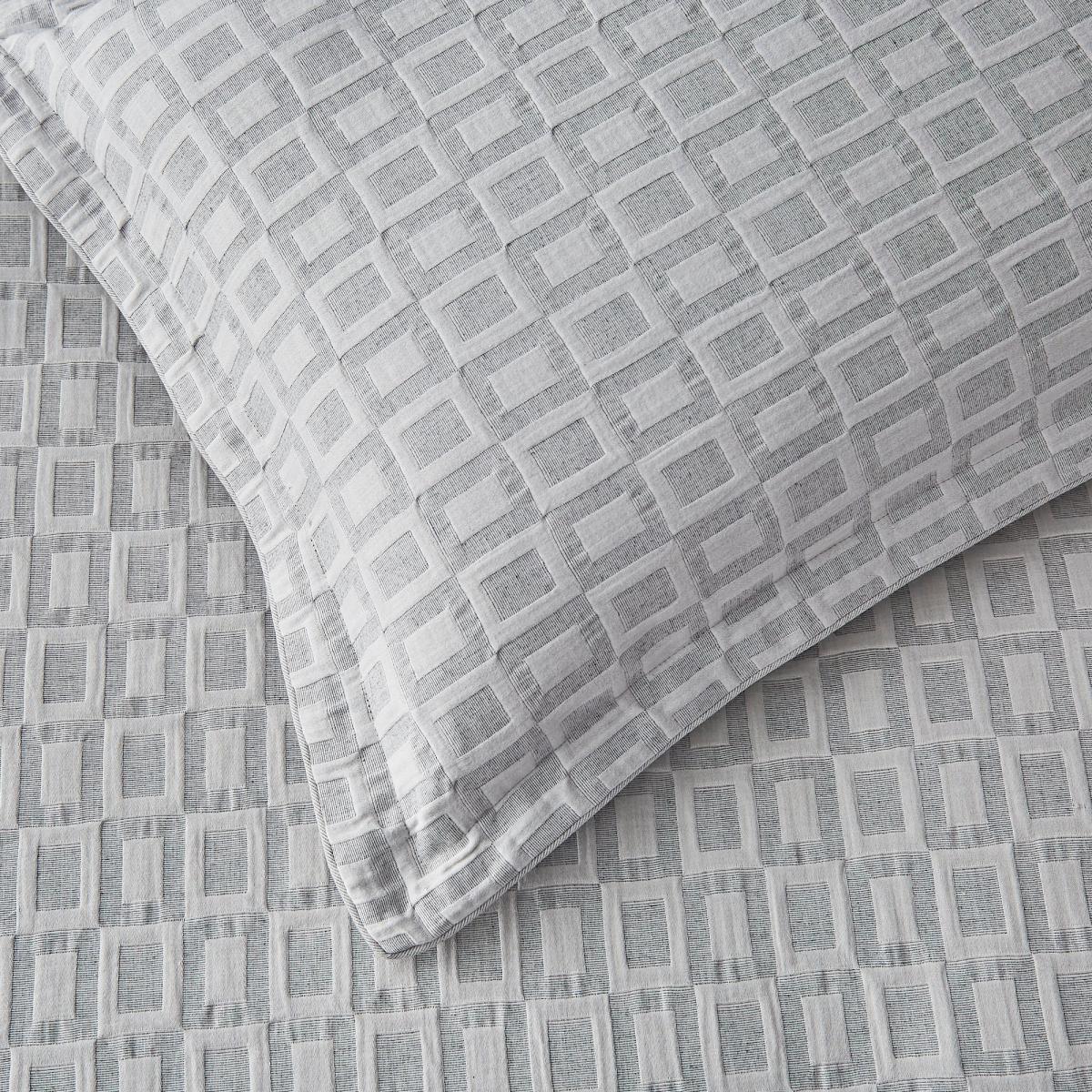 Dorma Bowden Grey Oxford Pillowcase Pair White – image 4