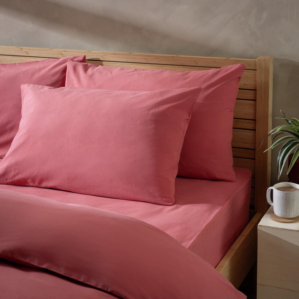 Habitat Washed Cotton Standard Pillowcase Pair - Cinnamon – image 3