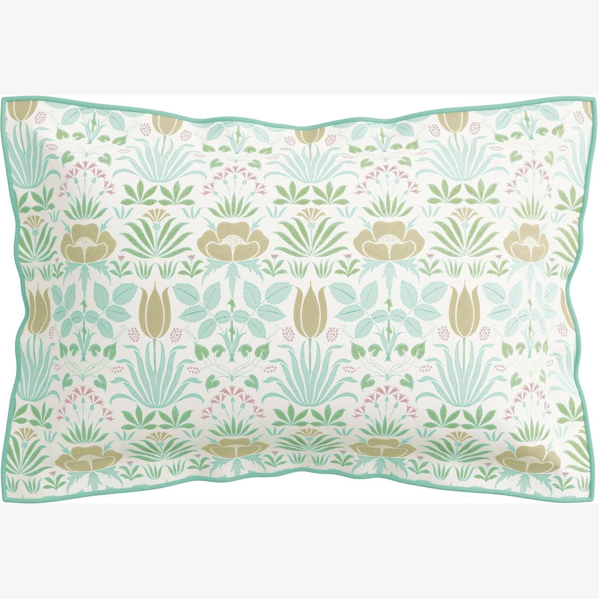 V&A Cotton 200 TC Voysey Anselm Pillowcase - Aqua – image 1