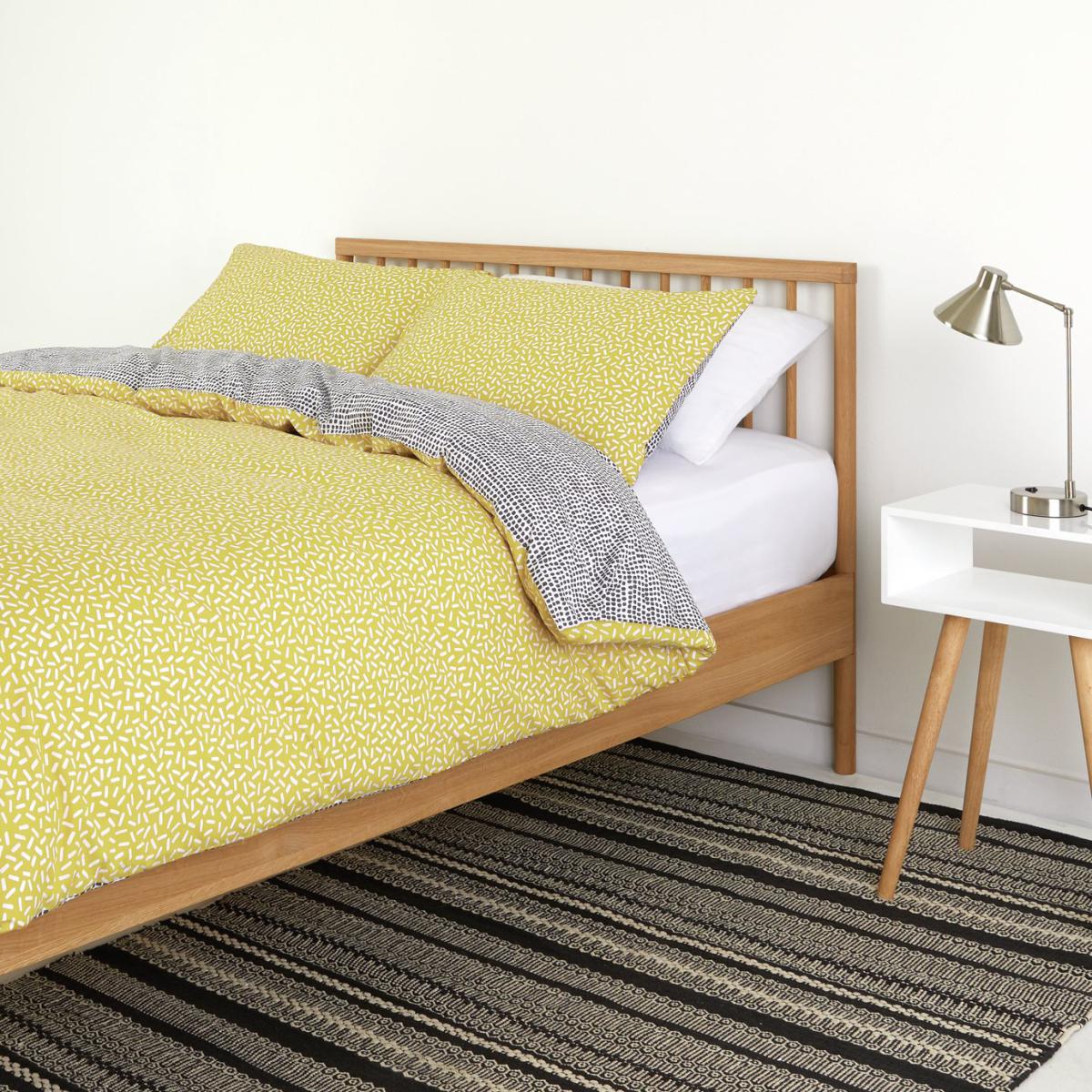Habitat Betsy Reversible  Standard Pillowcase Pair - Yellow – image 2