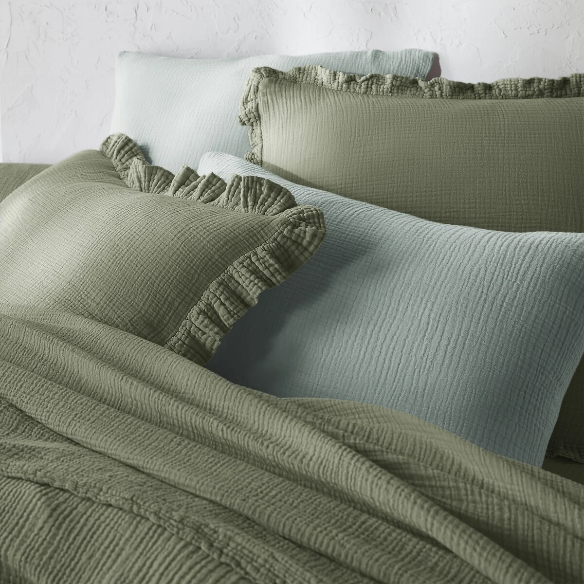 Kumla Plain 100% Cotton Muslin Pillowcase – image 5