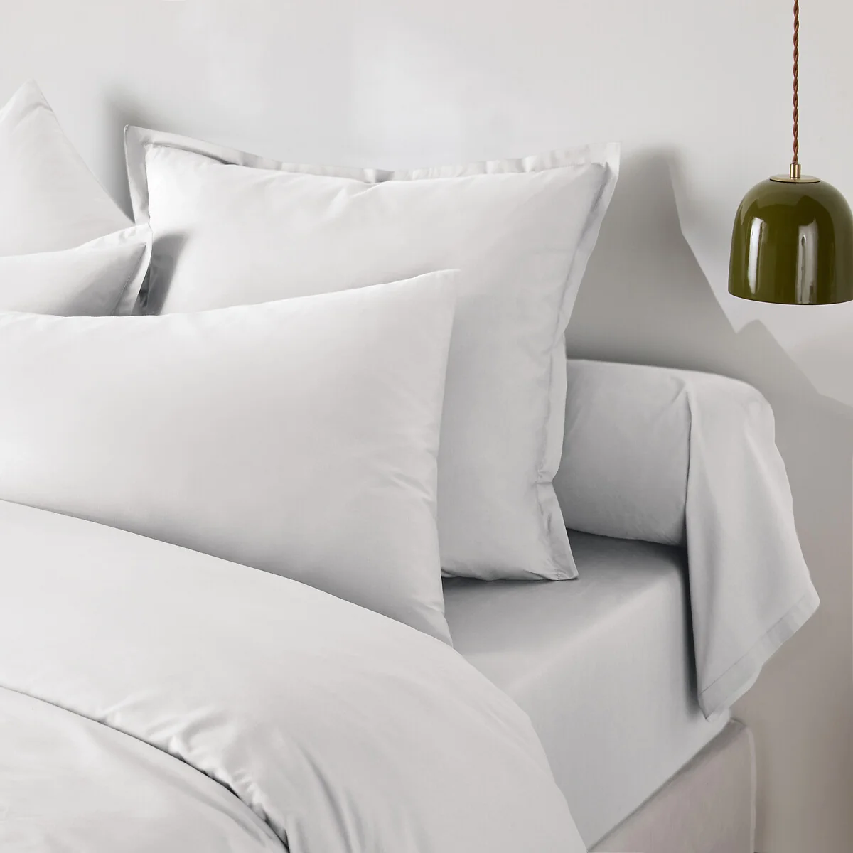 Best Quality Plain 100% Cotton Percale 200 Thread Count Bolster Pillowcase – image 4